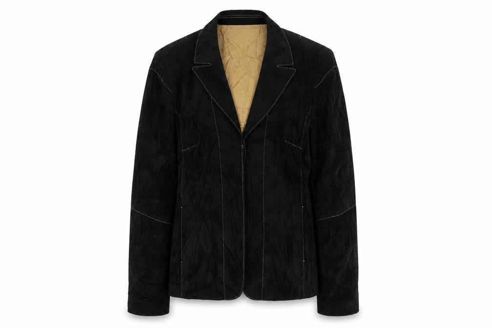 Laura Lebek Womens Black Jacket Blazer Size 10 Hook & Loop