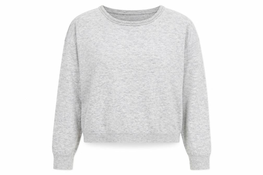 Topshop Womens Grey Round Neck Polyester Pullover Jumper Size 10