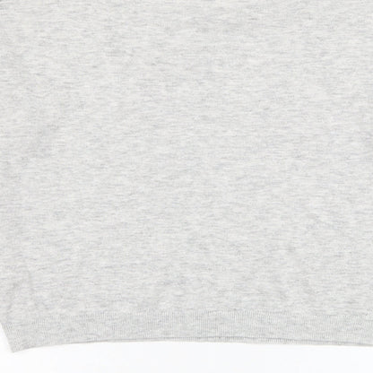 Topshop Womens Grey Round Neck Polyester Pullover Jumper Size 10