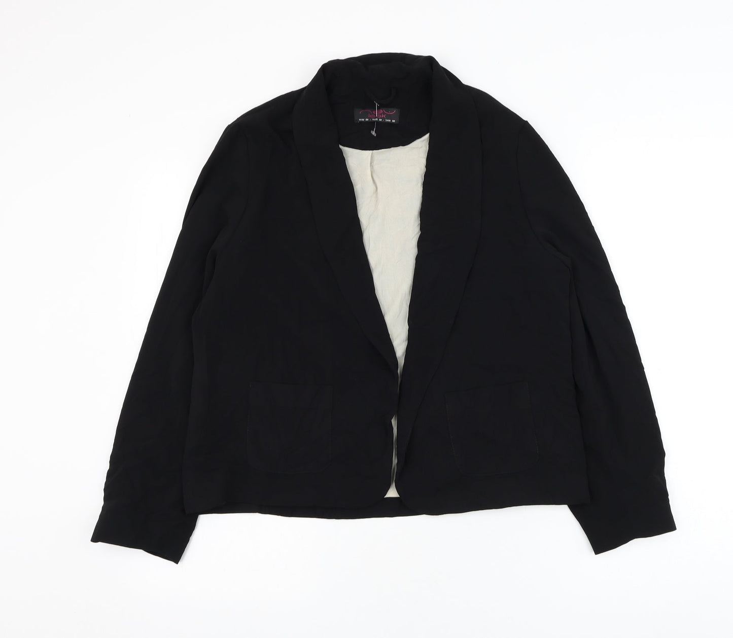 New Look Womens Black Jacket Blazer Size 14