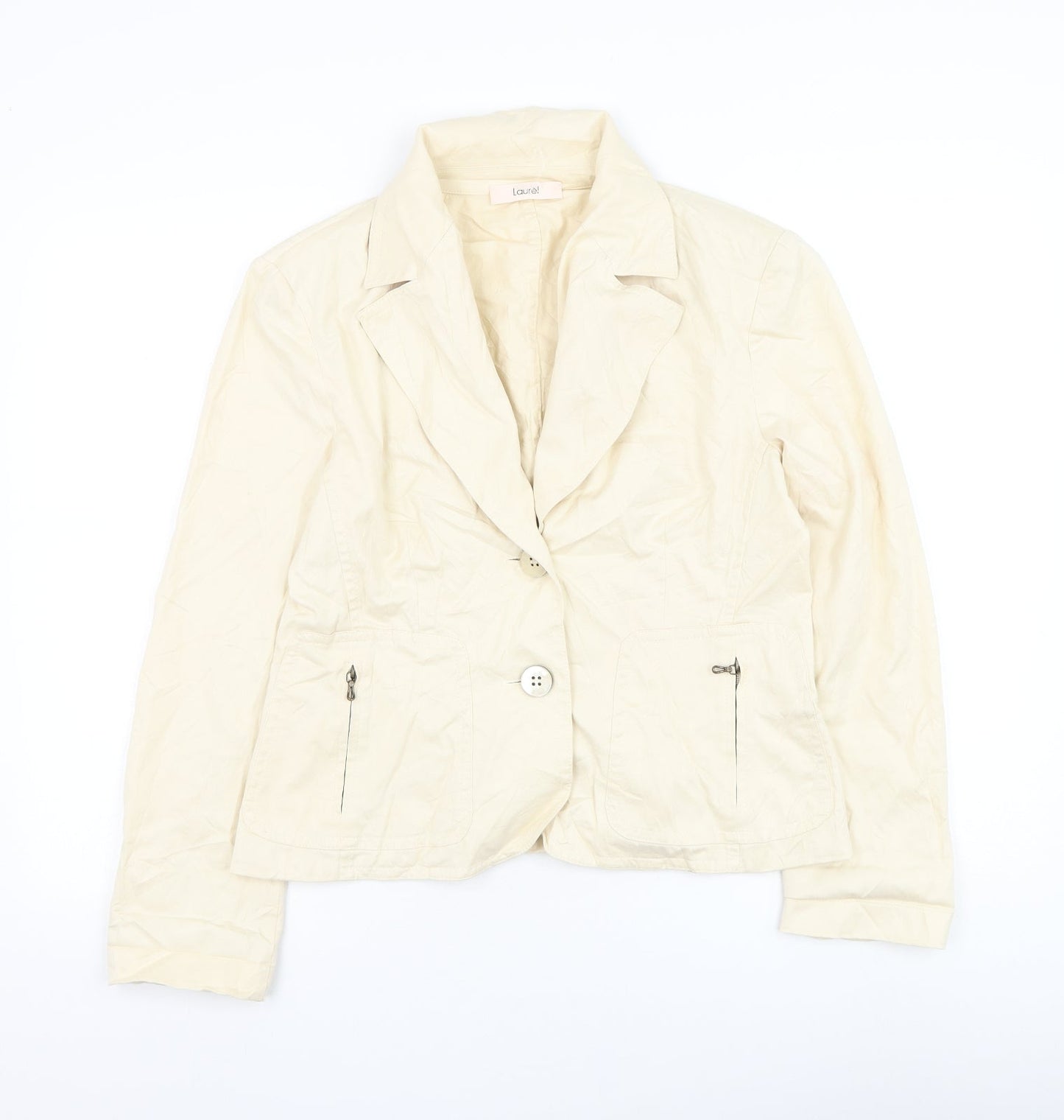 Laure! Womens Yellow Jacket Blazer Size 10 Button