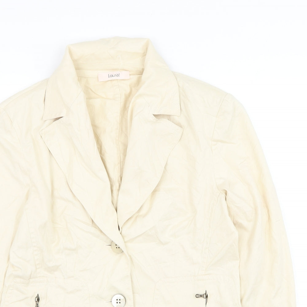 Laure! Womens Yellow Jacket Blazer Size 10 Button