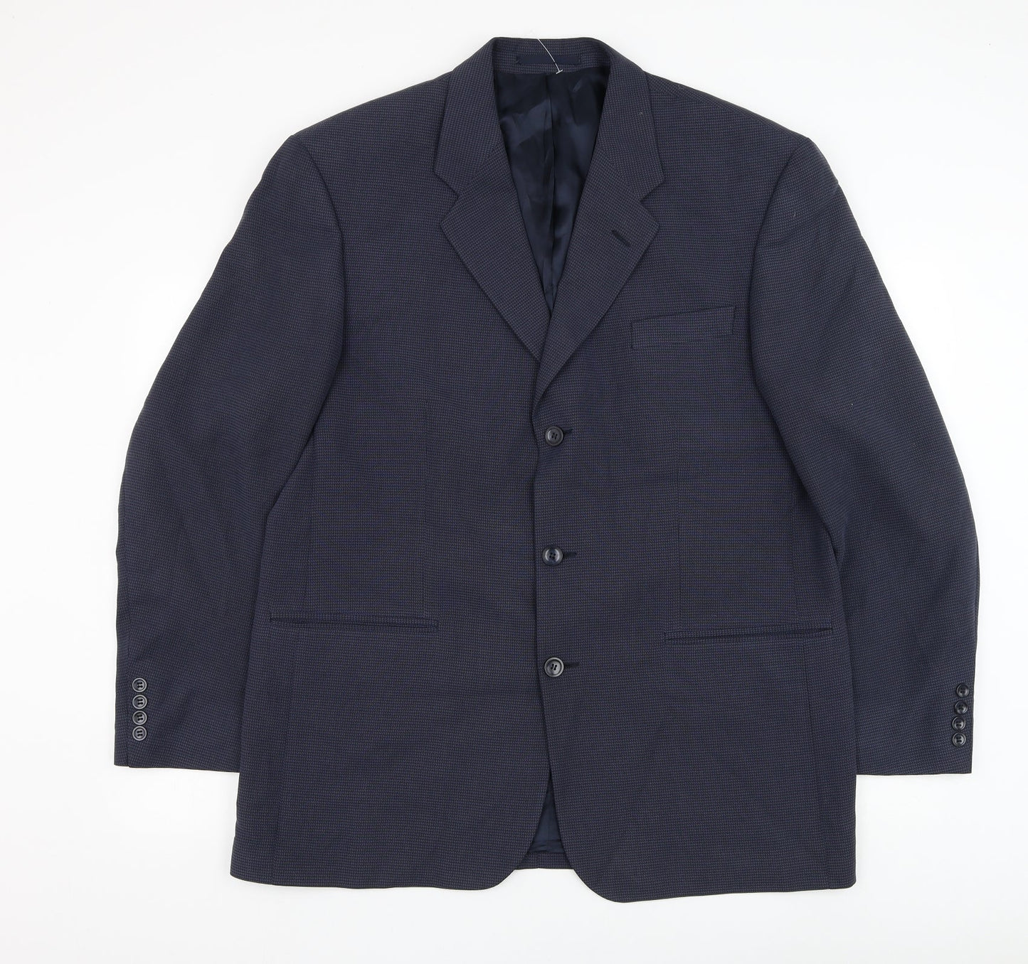 REMUS Mens Blue Polyester Jacket Suit Jacket Size 44