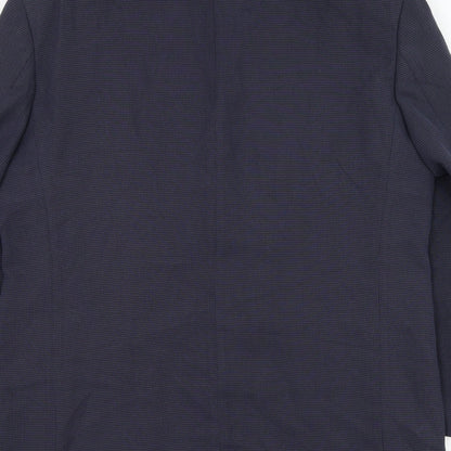 Remus Uomo Mens Blue Polyester Jacket Suit Jacket Size 44