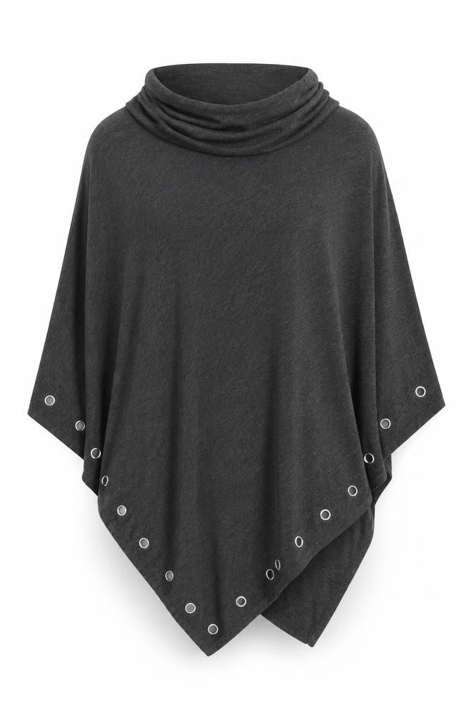 Bellini Womens Grey Roll Neck Polyester Pullover Jumper Size 2XL
