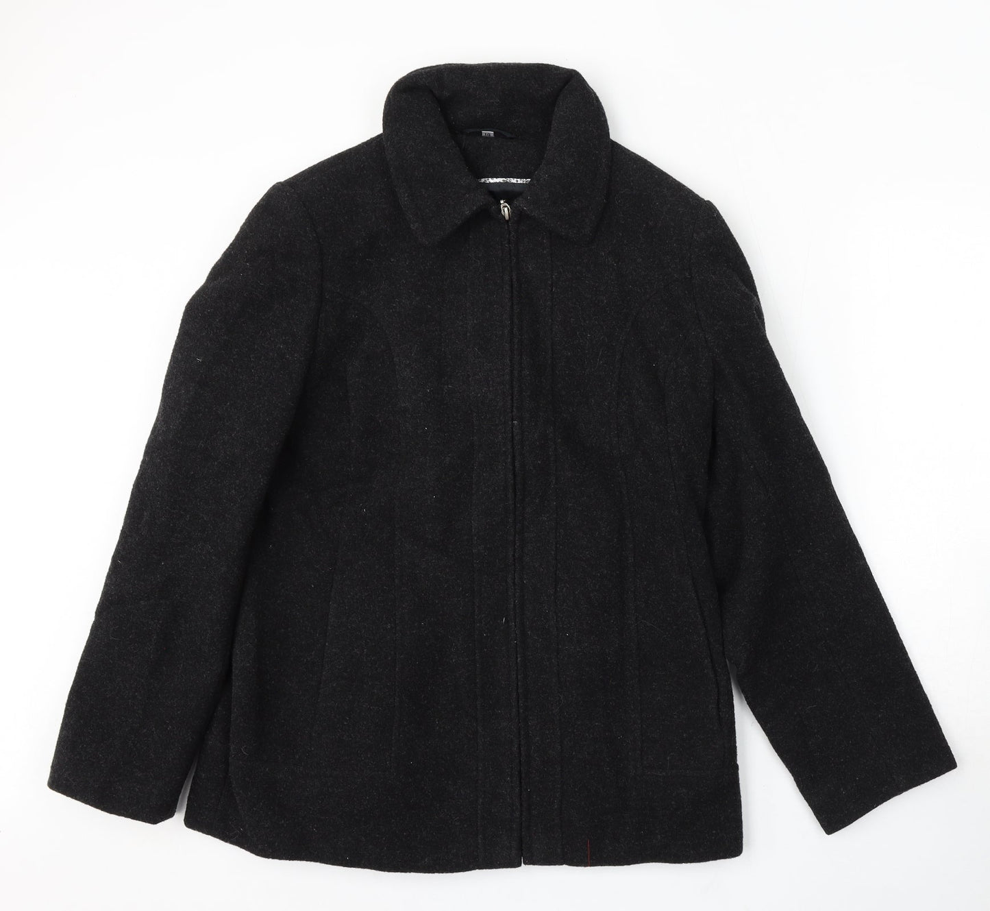 Klass Collection Womens Black Jacket Coat Size 14