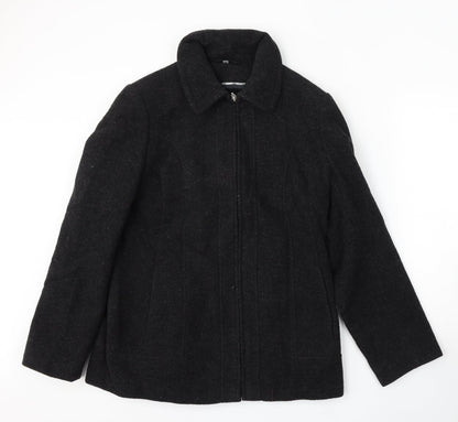 Klass Collection Womens Black Jacket Coat Size 14