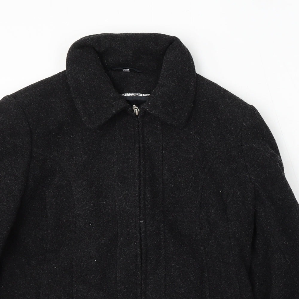 Klass Collection Womens Black Jacket Coat Size 14