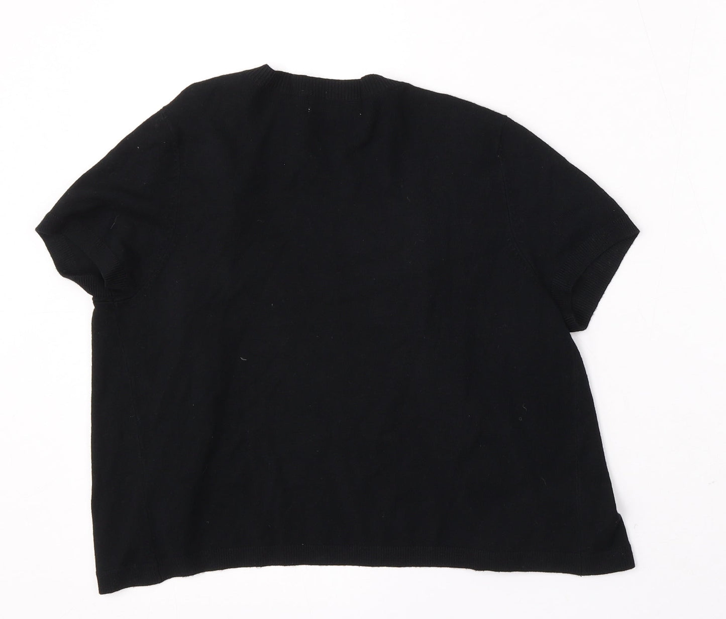 Debenhams Womens Black V-Neck Viscose Cardigan Jumper Size 8