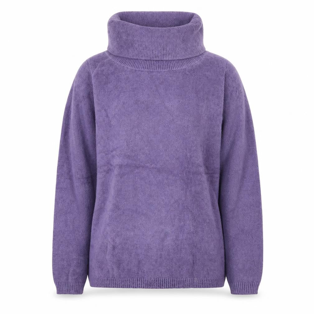 Classics Womens Purple Roll Neck Polyester Pullover Jumper Size M