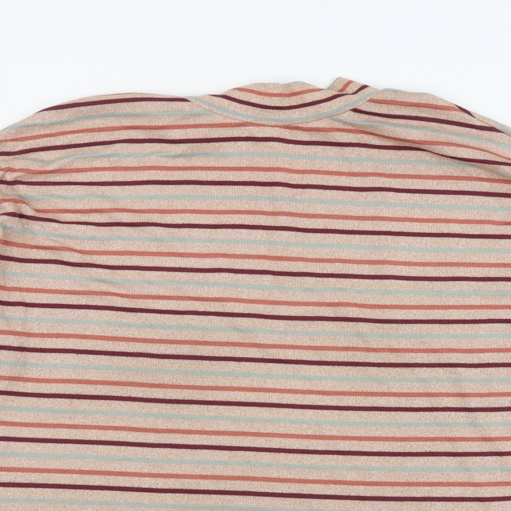 TU Womens Multicoloured High Neck Striped Polyester Pullover Jumper Size 18