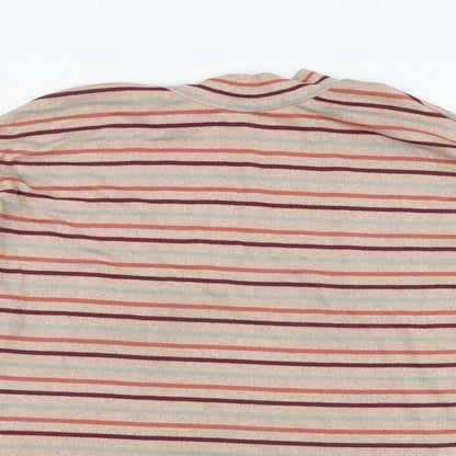 Tu Womens Multicoloured High Neck Striped Polyester Pullover Jumper Size 18
