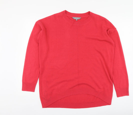 Principles Womens Pink Round Neck Acrylic Pullover Jumper Size 12