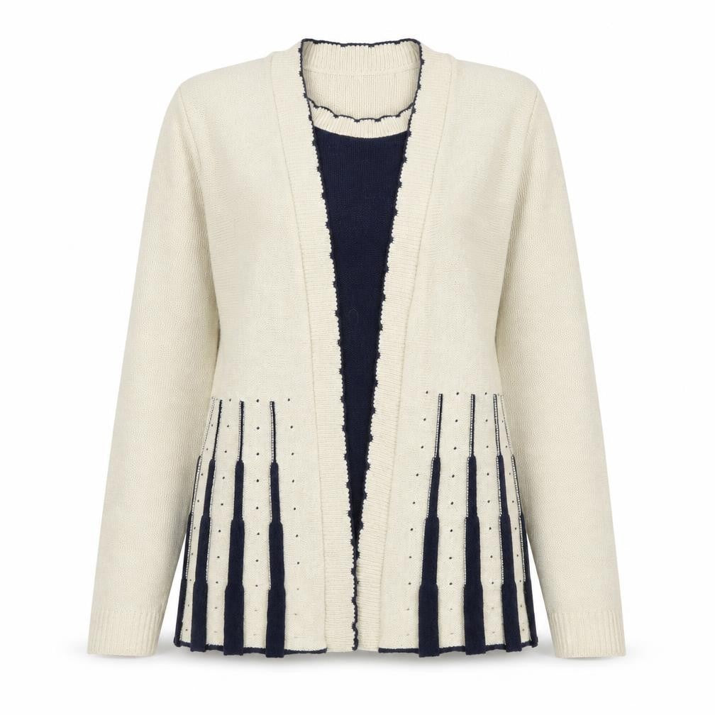 Ocean Blue Womens Beige V-Neck Acrylic Pullover Jumper Size S