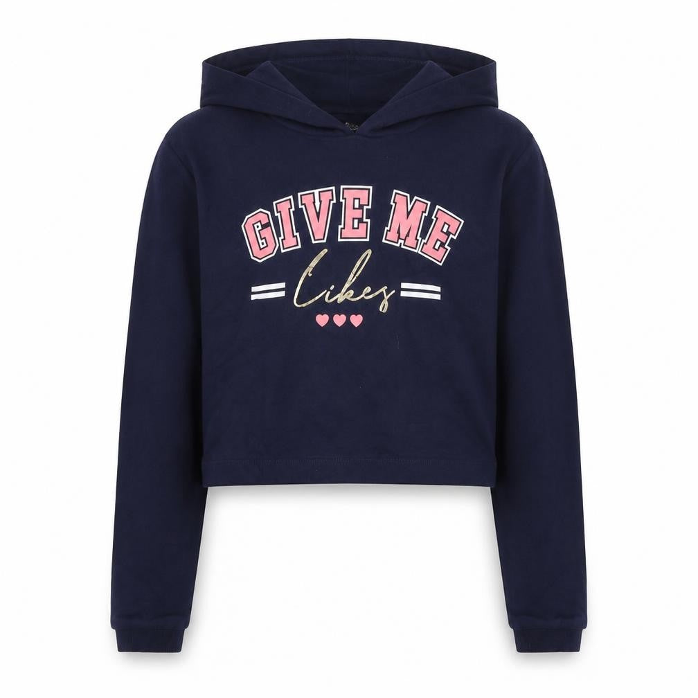 Studio Girls Blue Cotton Pullover Sweatshirt Size 14-15 Years