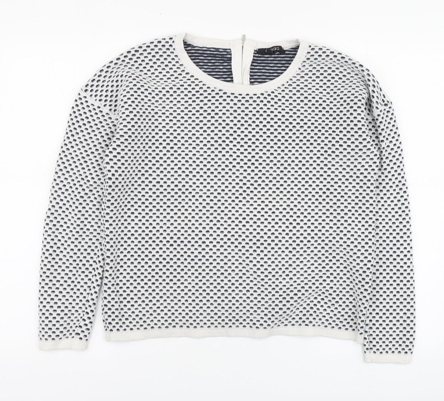 Esmara Womens White Round Neck Acrylic Pullover Jumper Size L