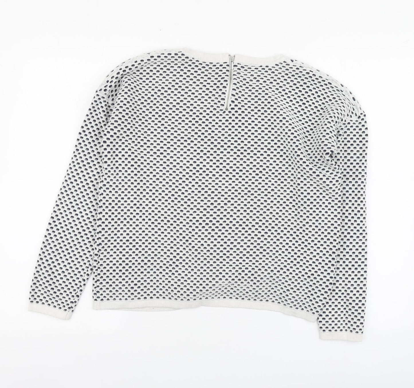 Esmara Womens White Round Neck Acrylic Pullover Jumper Size L