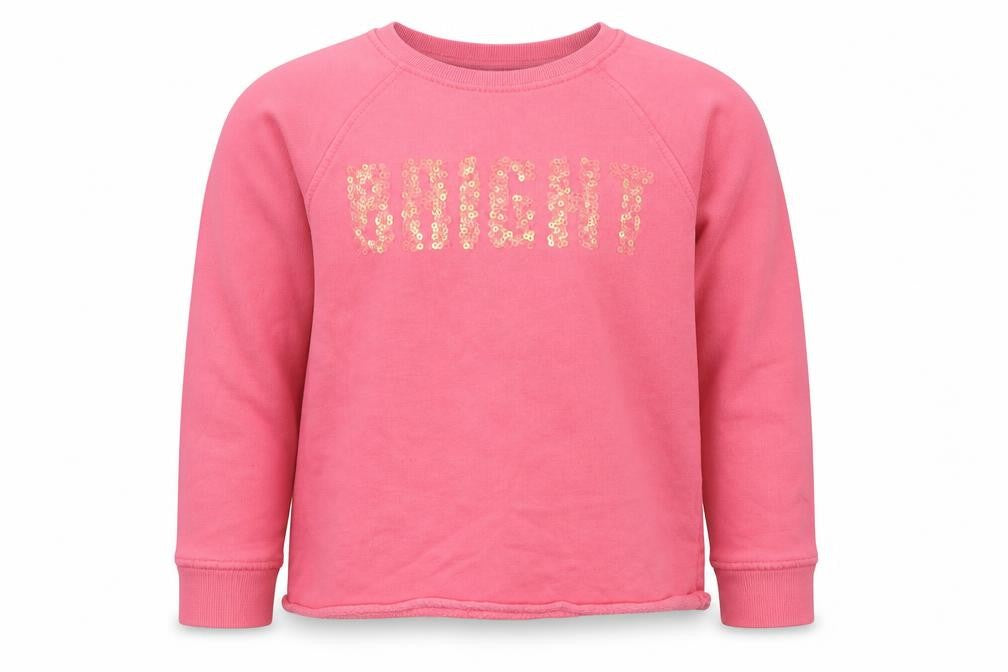 NEXT Girls Pink Cotton Pullover Sweatshirt Size 8 Years Pullover
