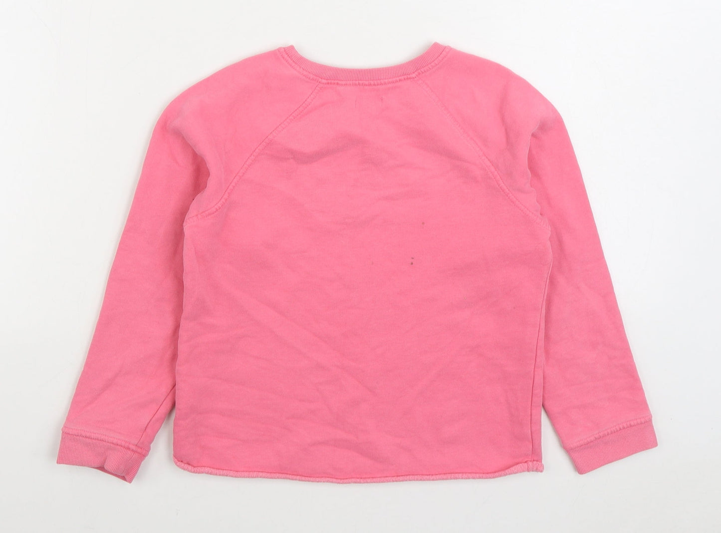 NEXT Girls Pink Cotton Pullover Sweatshirt Size 8 Years Pullover