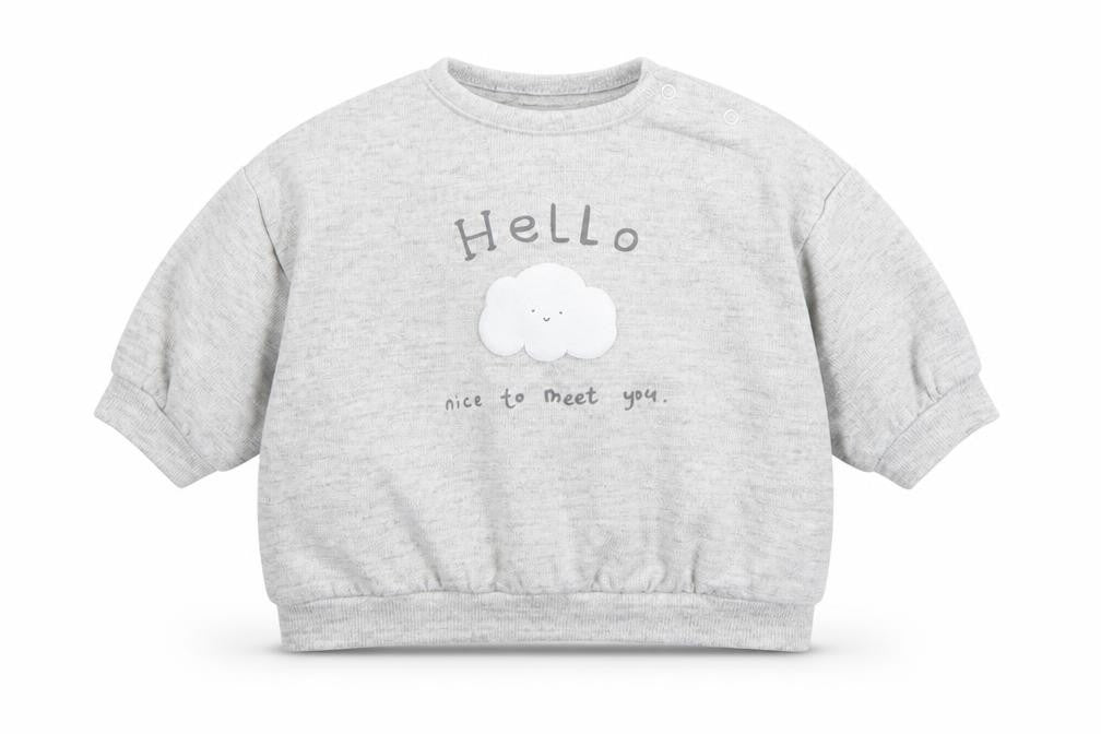 George Girls Grey Cotton Pullover Jumper Size 0-3 Months Pullover