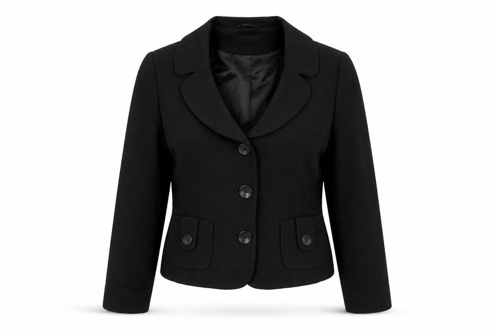 Laura Brook Womens Black Jacket Blazer Size M Button