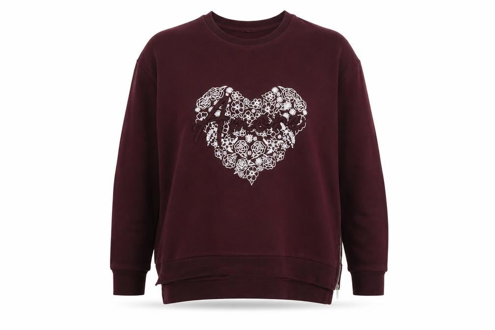Dreams Womens Red Cotton Pullover Sweatshirt Size S Pullover