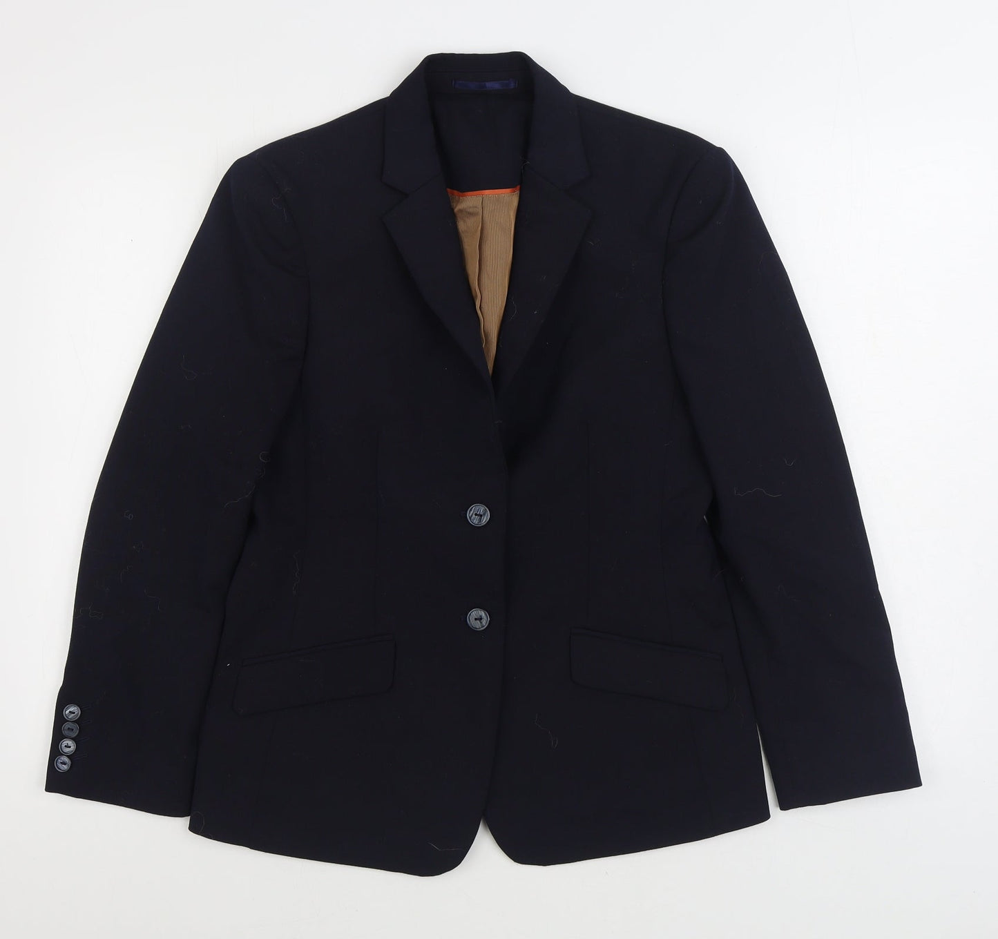 Brook Taverner Womens Blue Jacket Blazer Size 10 Button