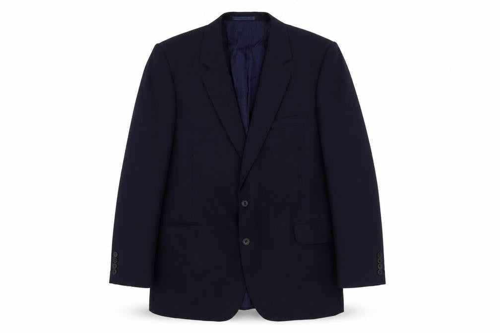Preworn Mens Blue Polyester Jacket Suit Jacket Size 44