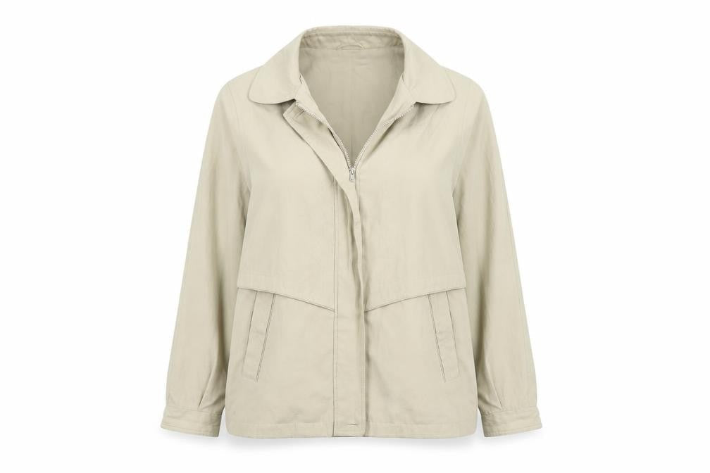 Berkertex Womens Beige Jacket Size 10 Zip