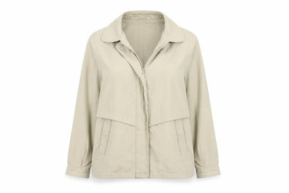 Berkertex Womens Beige Jacket Size 10 Zip