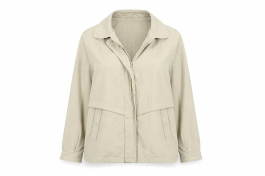 Berkertex Womens Beige Jacket Size 10 Zip