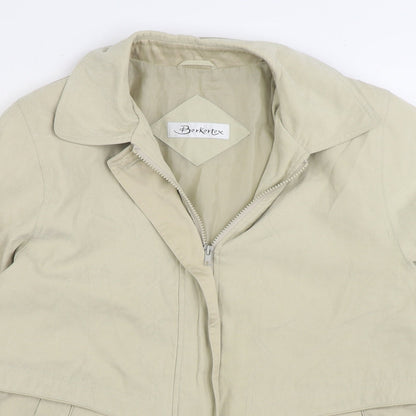 Berkertex Womens Beige Jacket Size 10 Zip