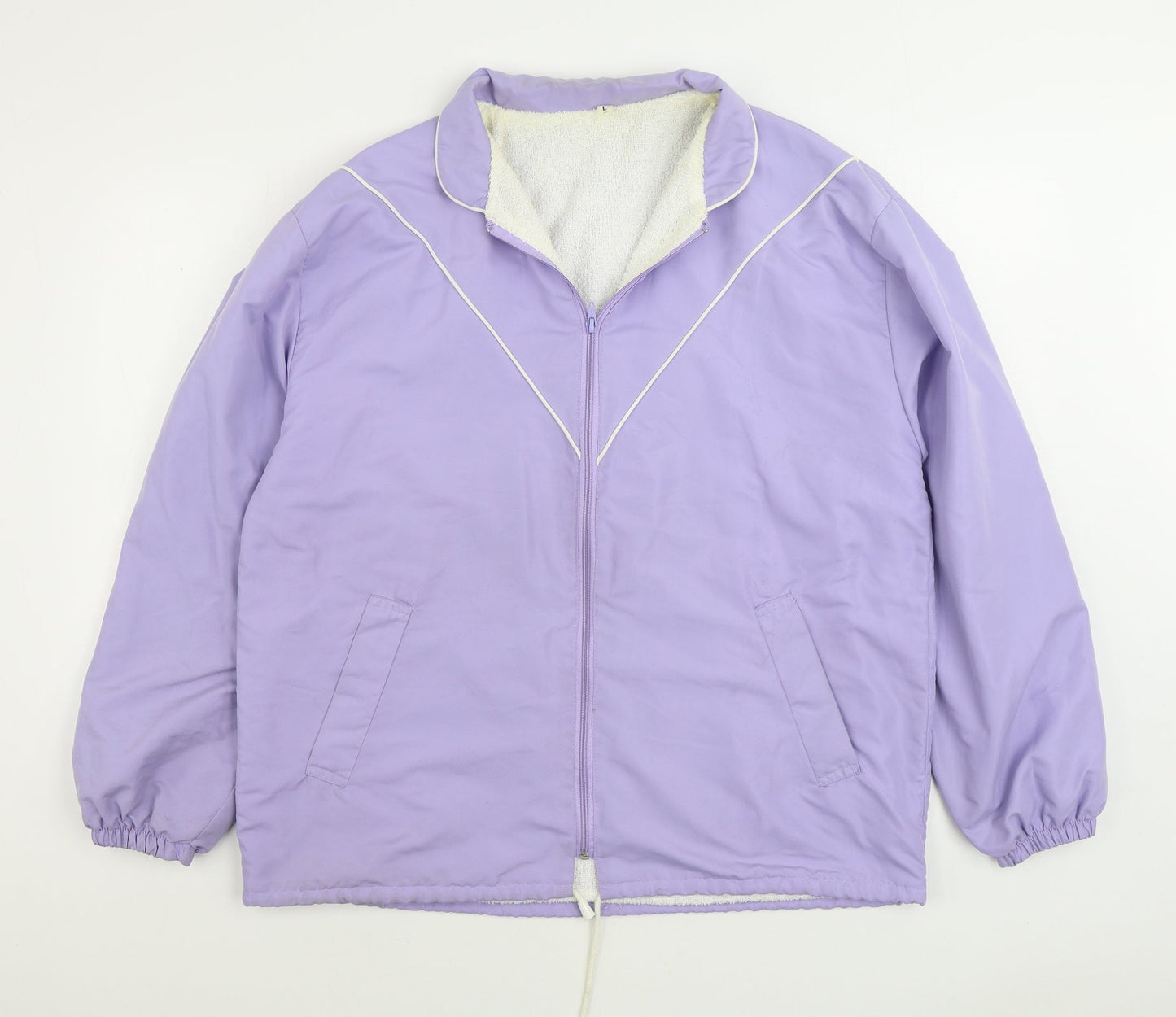 Preworn Womens Purple Jacket Size L Zip
