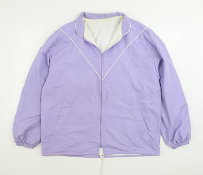 Preworn Womens Purple Jacket Size L Zip