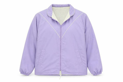 Preworn Womens Purple Jacket Size L Zip