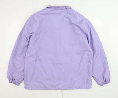 Preworn Womens Purple Jacket Size L Zip