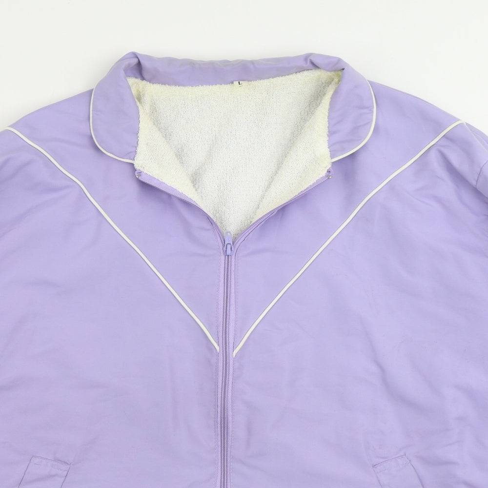 Preworn Womens Purple Jacket Size L Zip