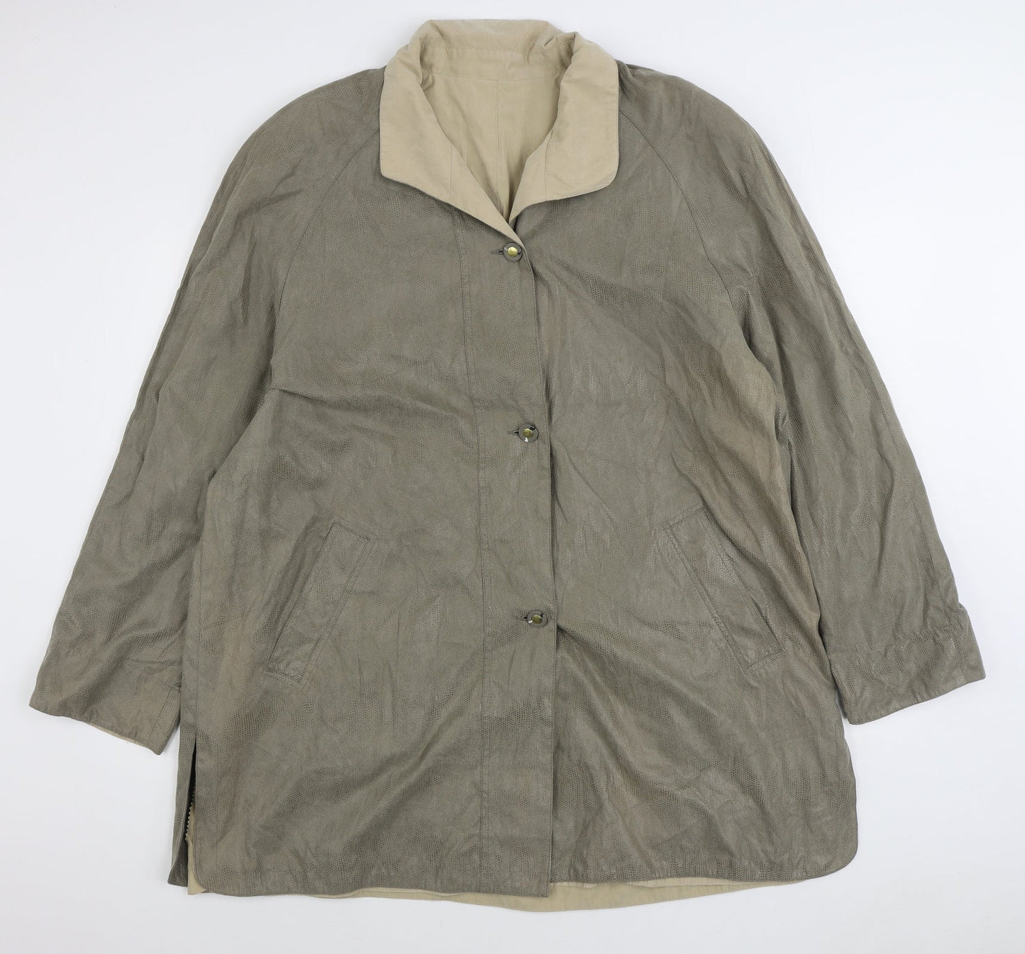 Bonmarché Womens Beige Jacket Size 20 Button - Reversable