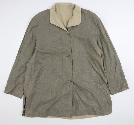 Bonmarché Womens Beige Jacket Size 20 Button - Reversable