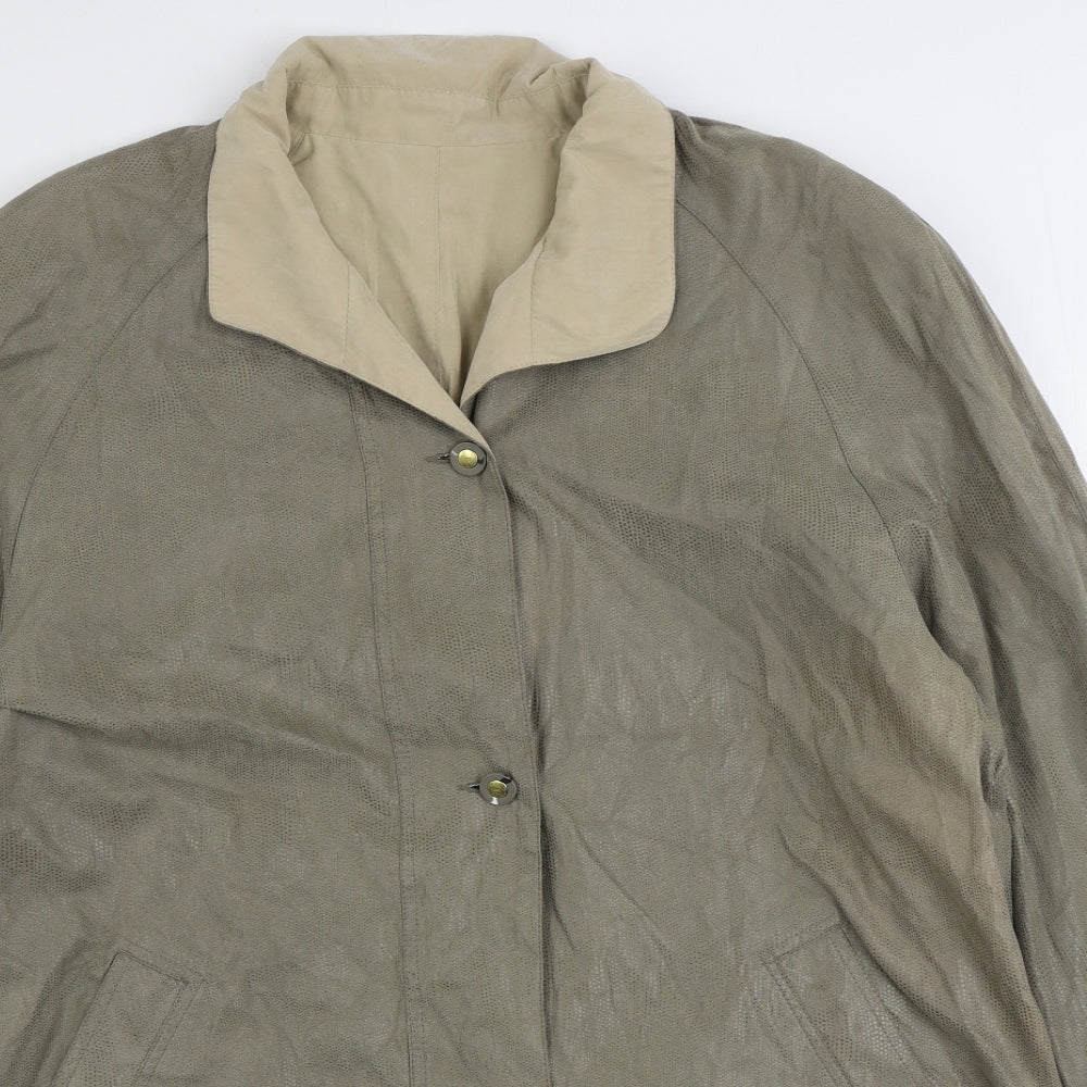 Bonmarché Womens Beige Jacket Size 20 Button - Reversable