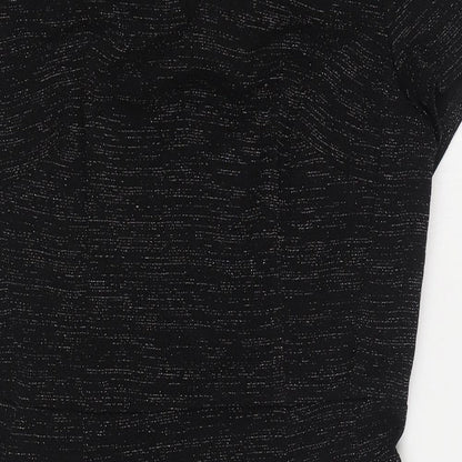 Tu Womens Black Polyester Sheath Size 14 V-Neck Pullover