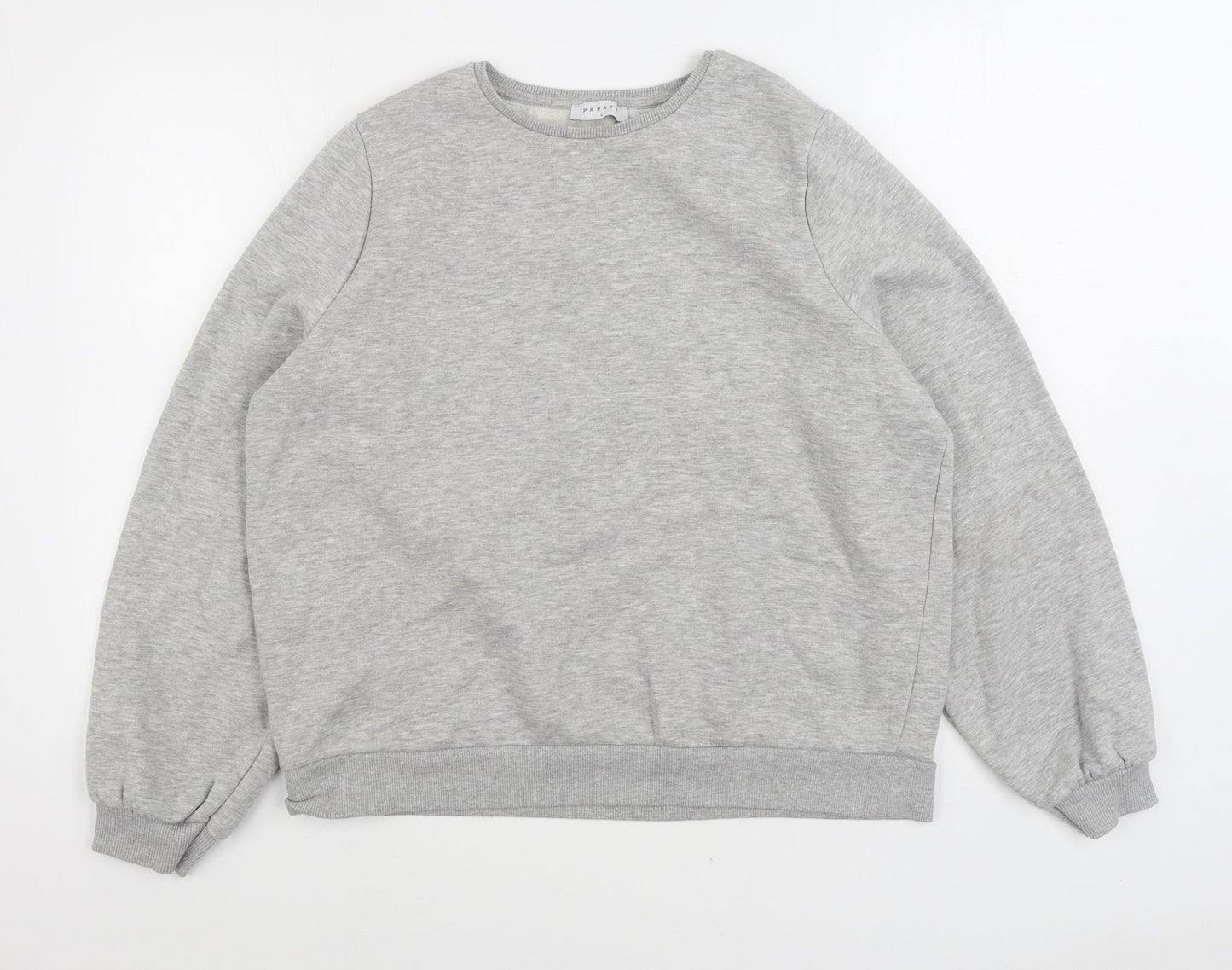 Papaya Womens Grey Polyester Pullover Sweatshirt Size L Pullover