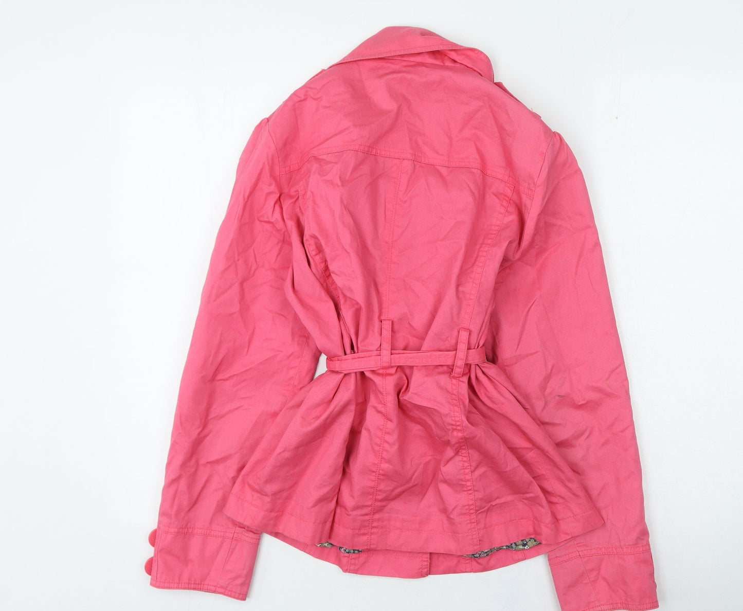 Dunnes Stores Womens Pink Trench Coat Coatigan Size 10