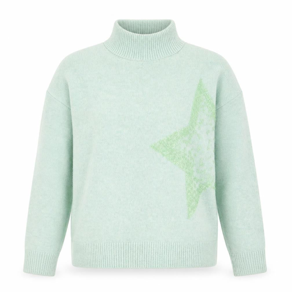 TU Womens Green High Neck Acrylic Pullover Jumper Size 10