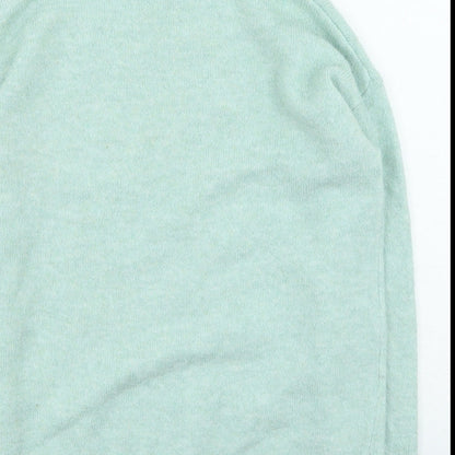 Tu Womens Green High Neck Acrylic Pullover Jumper Size 10
