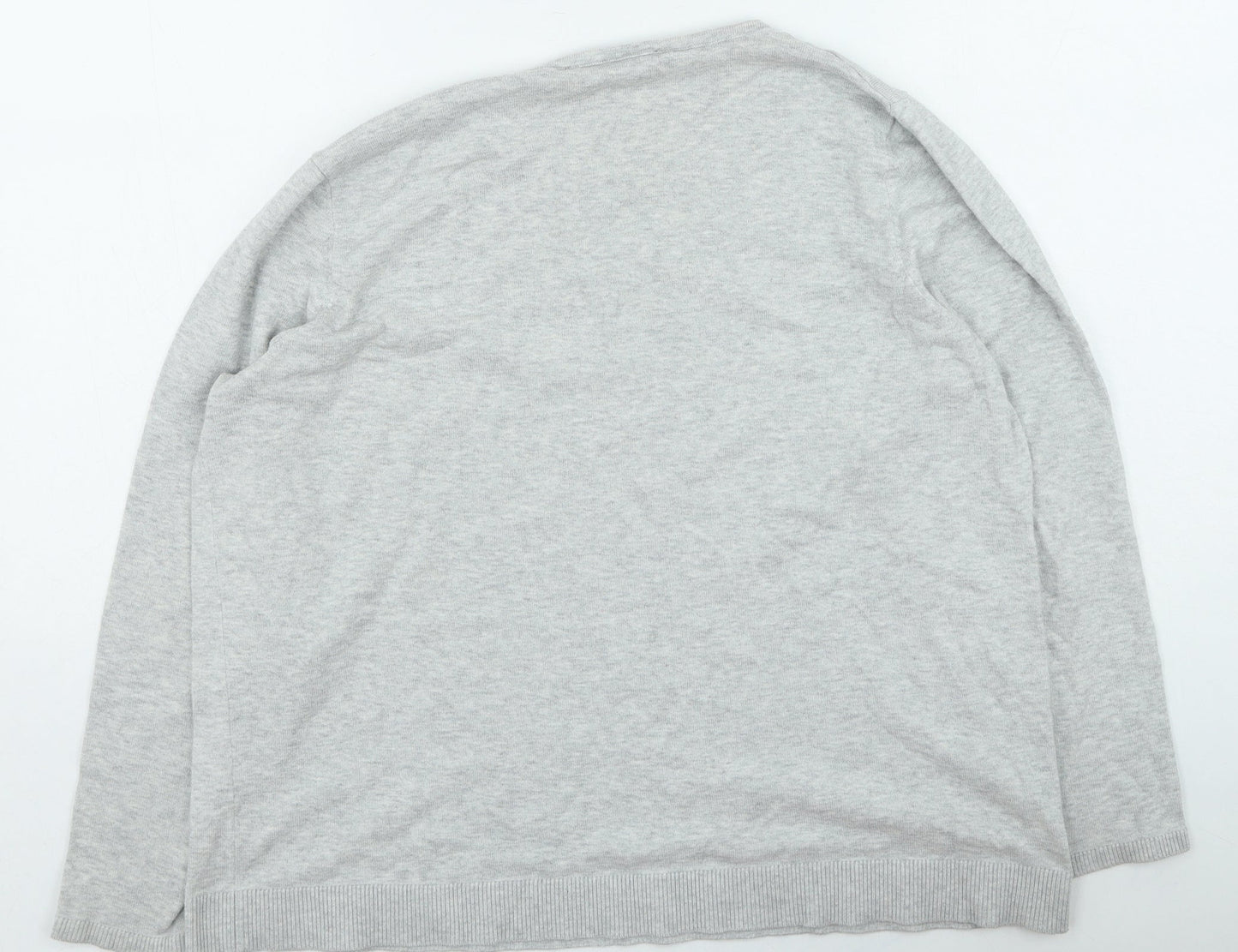 Bonmarché Womens Grey Round Neck Polyester Pullover Jumper Size 18