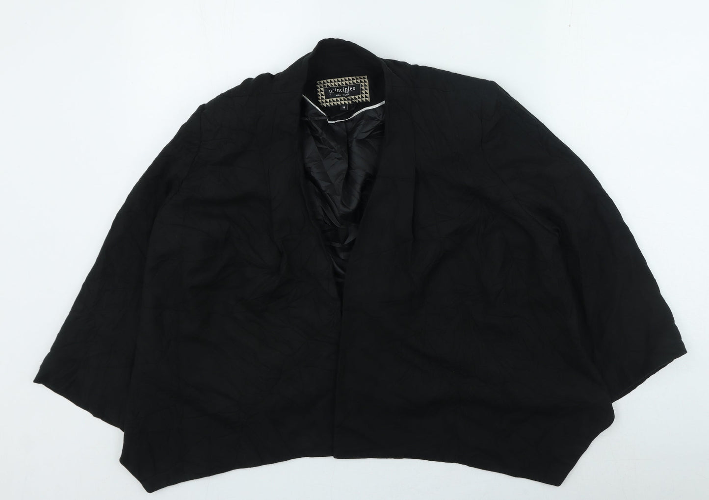 Principles Womens Black V-Neck Viscose Cardigan Jumper Size 8