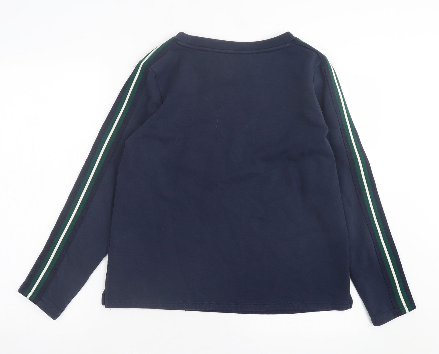 Marks and Spencer Womens Blue Striped Cotton Pullover Sweatshirt Size 8 Pullover