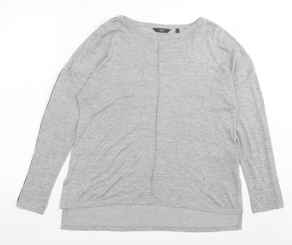 Preloved NEXT Womens Grey Polyester Basic T-Shirt Size 16 - Front