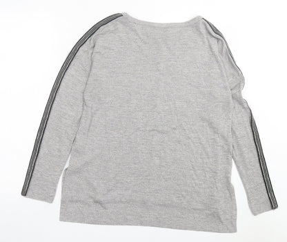Preloved NEXT Womens Grey Polyester Basic T-Shirt Size 16 - Back